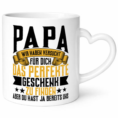 Das Perfekte Geschenk | Papa Vater Familie Geschenkidee lustiger Spruch Tasse