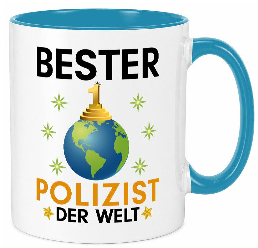 Welt Bester Polizist | Polizei lustiger Spruch Geschenk Humor Geschenkidee Tasse