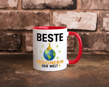 Welt Beste Designerin | Mode lustiger Spruch Geschenk Humor Geschenkidee Tasse