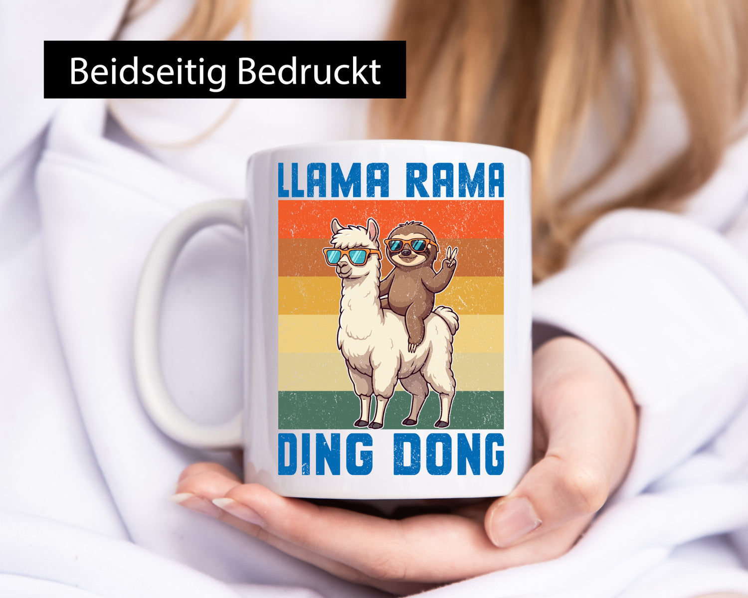 Lama rama ding dong | Faultier lustiger Spruch Geschenk Tierliebhaber Humor
