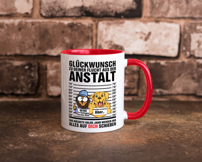 Glückwunsch zu deiner Flucht | Abschiedgeschenk v3 Geschenk Humor Geschenkidee