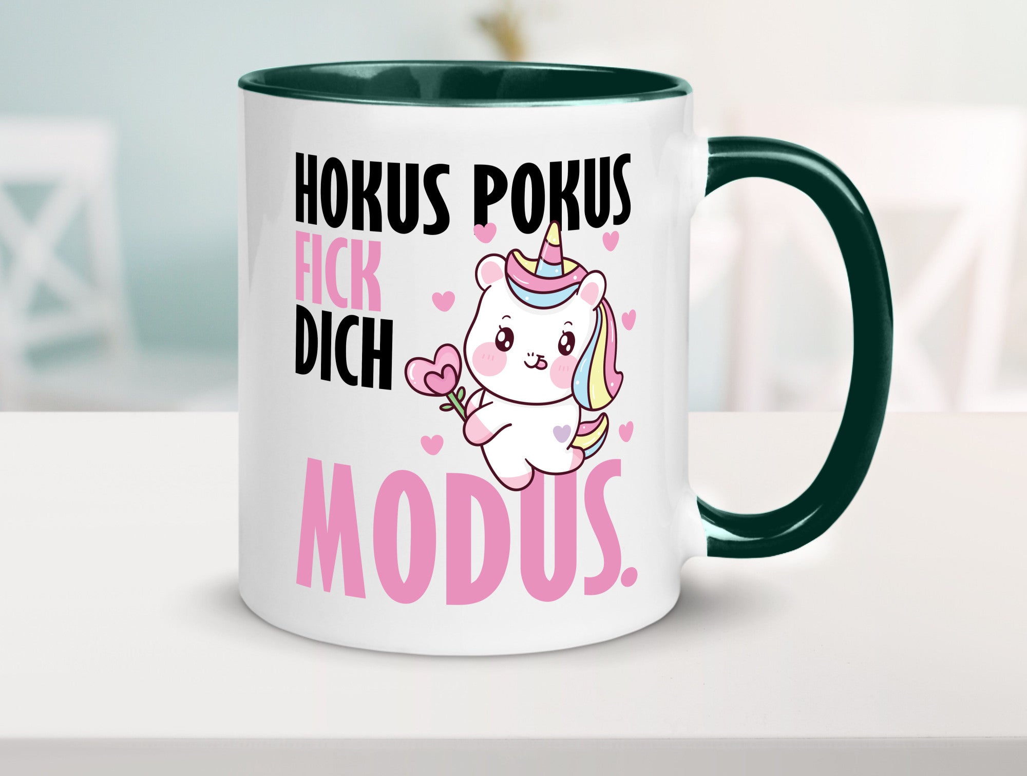 Hokus Pokus lustiger Spruch Geschenk Humor Geschenkidee Tasse