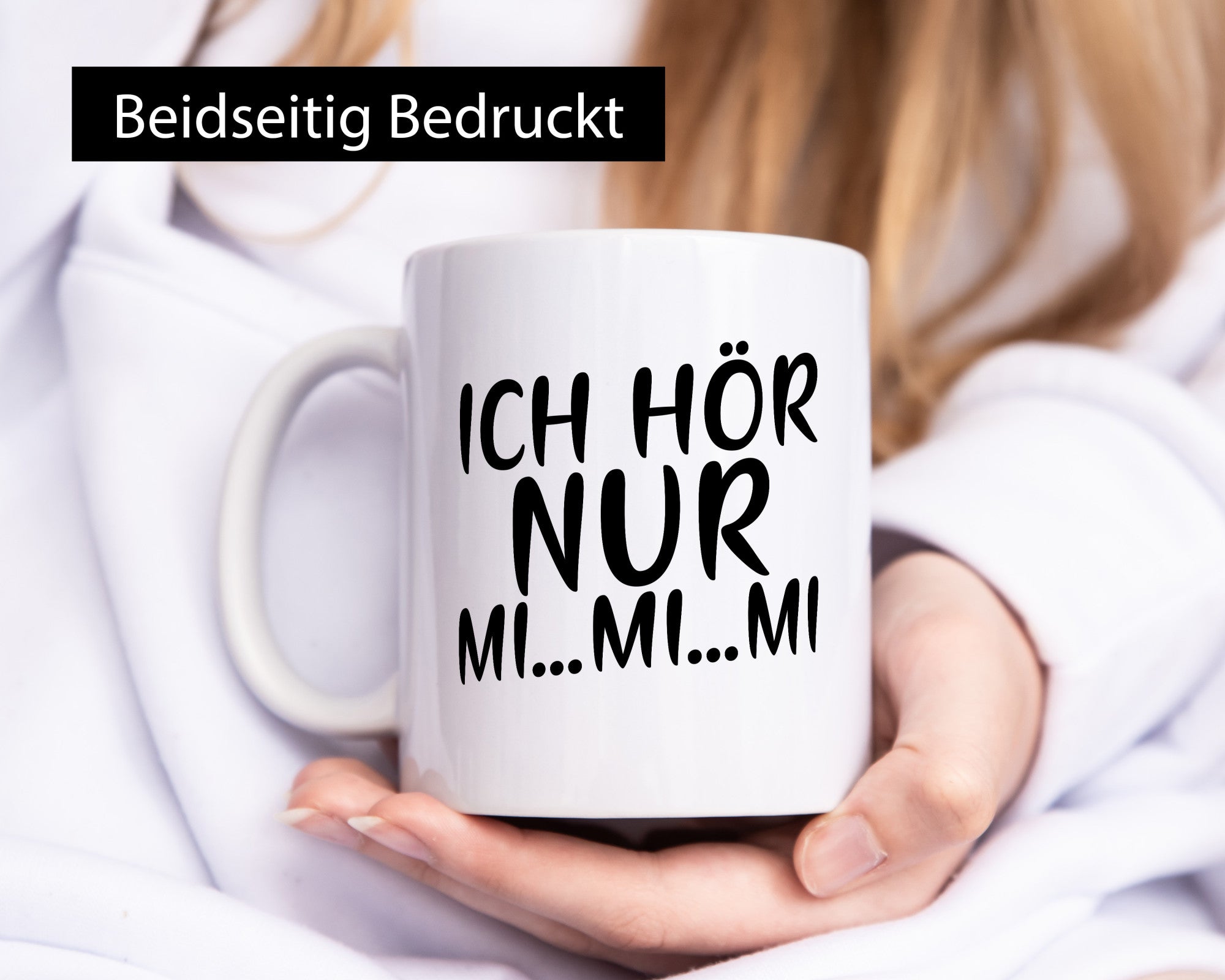 Ich hör nur Mi | Jammern Büro Kollegen Spruch Geschenkidee Arbeit Humor Tasse