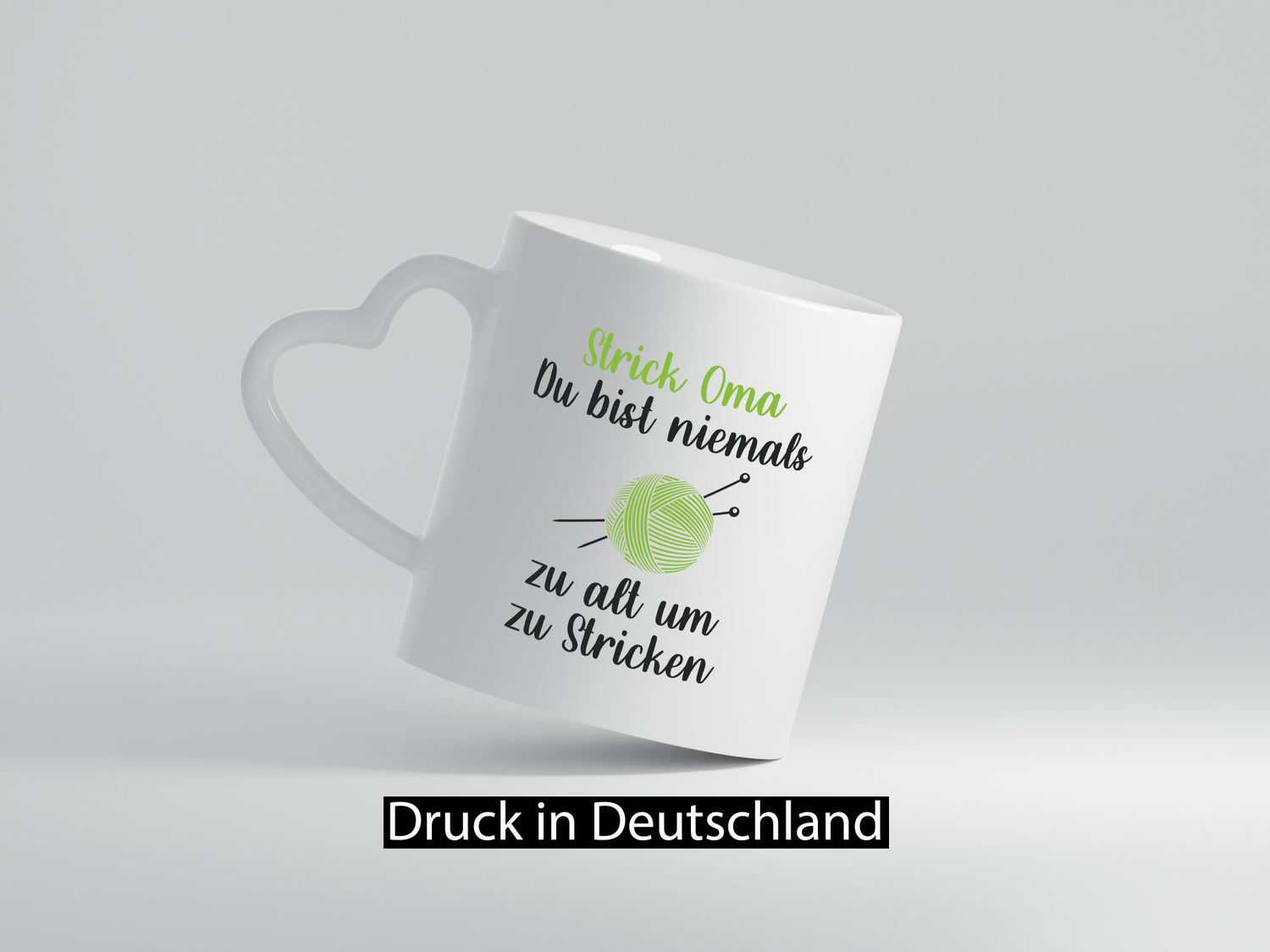 Strickoma, niemals zu alt zum Stricken | Wolle Humor Familie Geschenkidee Tasse