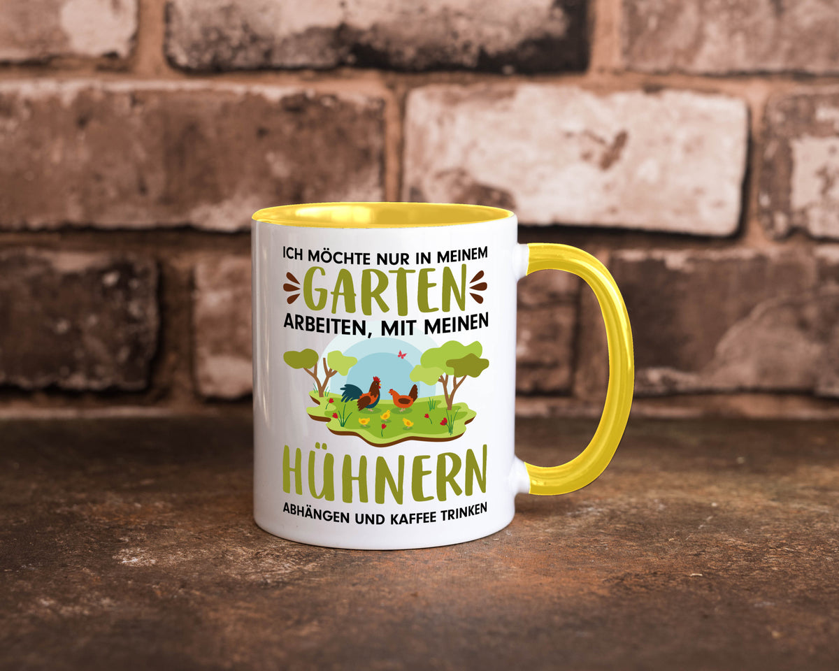 Garten Hühner | Gartenarbeit Tasse Bauernhof Spruch lustiger Geschenk Arbeit