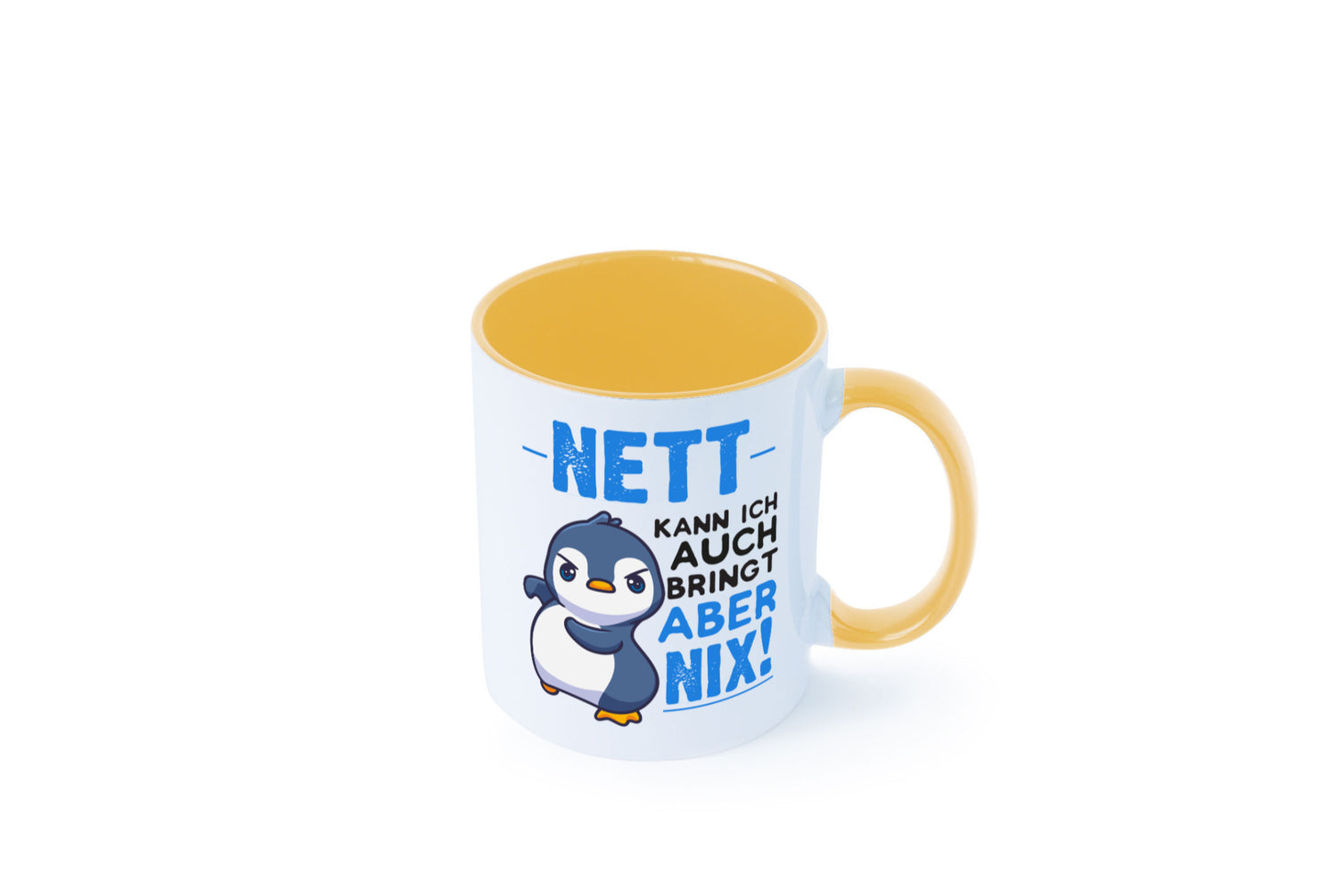 Nett kann ich auch | lustige Spruchtasse Pinguin Geschenk Humor Geschenkidee