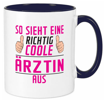 Richtig Coole Ãrztin | Medizin Doktorin Fachärztin Geschenkidee Humor Tasse