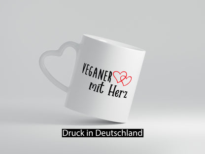 Veganer mit Herz | ich liebe Tiere Humor Tierliebhaber Geschenkidee Tasse