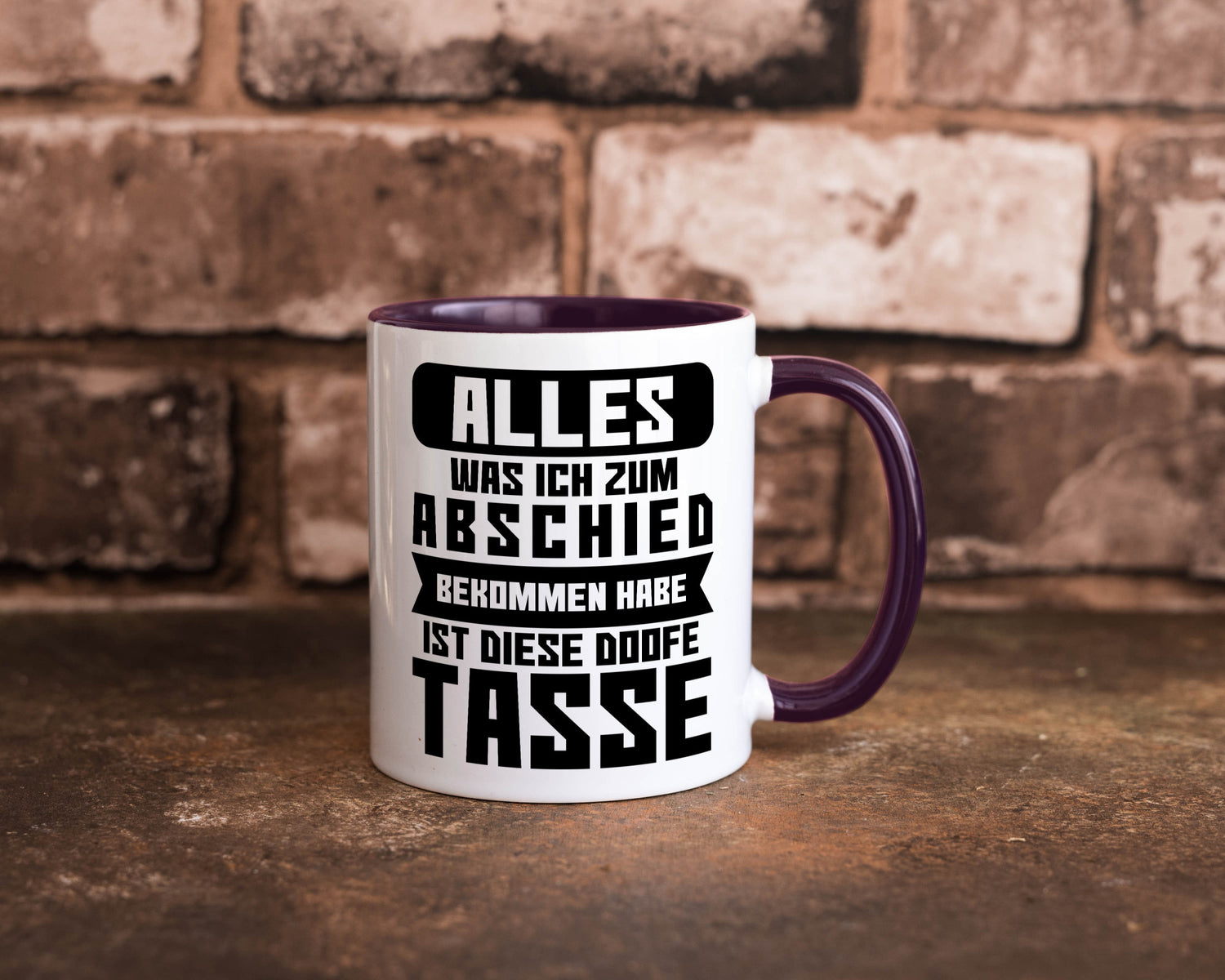 Zum Abschied | Kollegen Jobwechsel Büro Abschluss Geschenk Arbeit lustiger