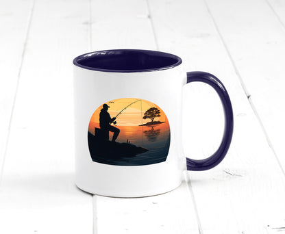 Angler | Sonnenuntergang Fischer Fische Angeln v2 Geschenk Humor Geschenkidee
