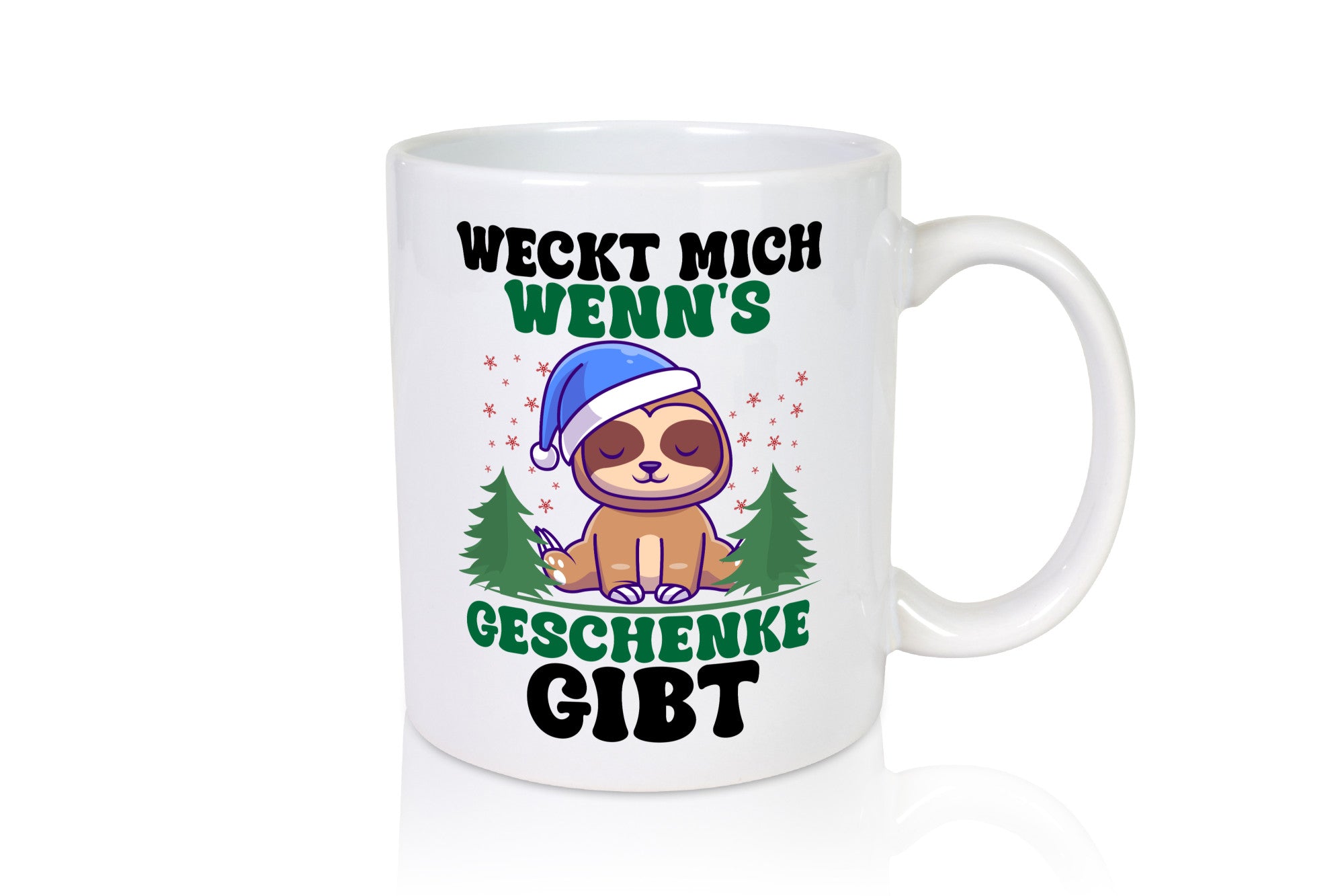 Weck mich auf wenn´s Geschenke gibt | Weihnachten Faultier lustiger Spruch