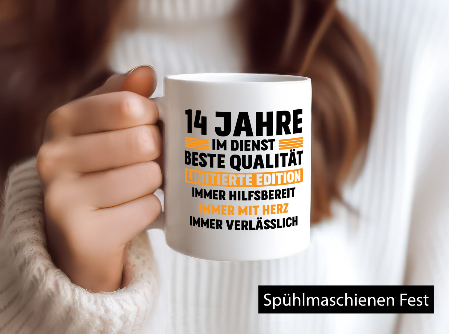14 Jahre im Dienst | Jubiläum Arbeit v2 Geschenk Kollegen Büro lustiger Spruch