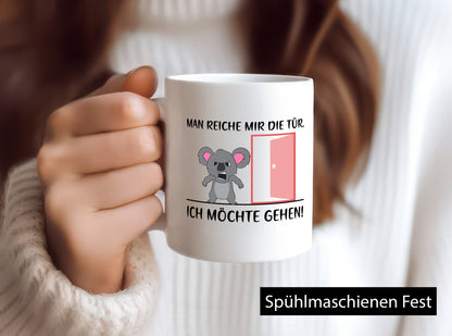 Man reiche mir die Tür | wütender Bär Comic Büro Job lustiger Spruch Geschenk