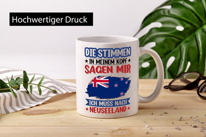 Neuseeland | Urlaub Stimmen in meinem Kopf Traumland lustig Humor Geschenkidee