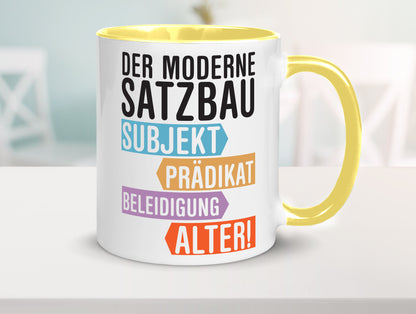 Moderner Satzbau | Lehrer Lehrerin Kollege lustig Arbeit Kollegen Büro Geschenk