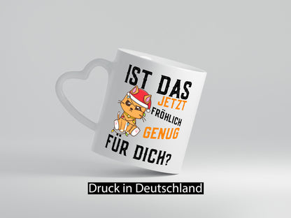 Ist das fröhlich genug | Katze Weihnachten Lichterkette Geschenk Tierliebhaber