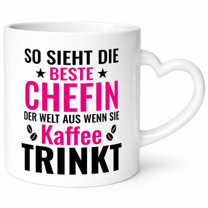 Kaffee trinkt: Chefin | Führungskraft Vorgesetzte Humor Arbeit Kollegen Büro