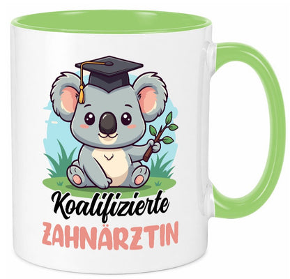 Koalifizierte Zahnärztin | Zahnmedizin Beruf Humor Arbeit Kollegen Büro Tasse