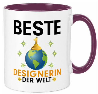 Welt Beste Designerin | Mode lustiger Spruch Geschenk Humor Geschenkidee Tasse