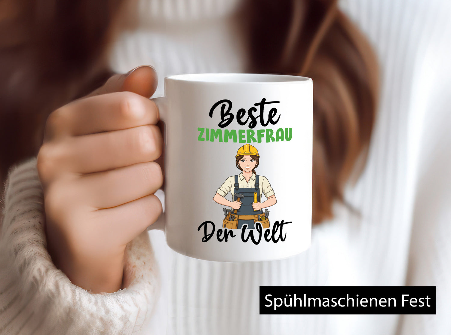 Beste Zimmerfrau| Holzbau | Handwerkerin v2 Geschenk Humor Geschenkidee