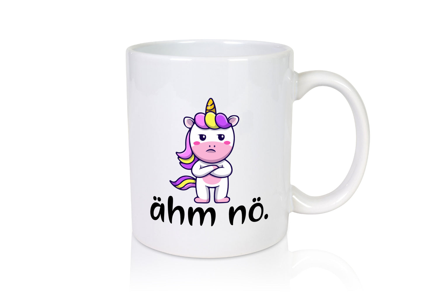 Ähm nö | Einhorn wütendes Geschenkidee Humor Tasse