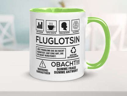 Achtung Probleme Fluglotsin | Flughafen Flugverkehr Geschenk Humor Geschenkidee
