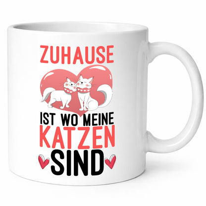 Zuhause ist wo meine Katzen sind | Katzenliebhaber Comic Geschenkidee