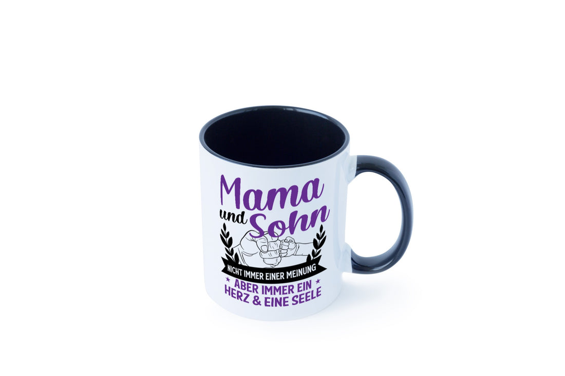 Mama und Sohn, Herz &amp; eine Seele | Fäuste Urkunde lustig Familie Geschenkidee Tasse
