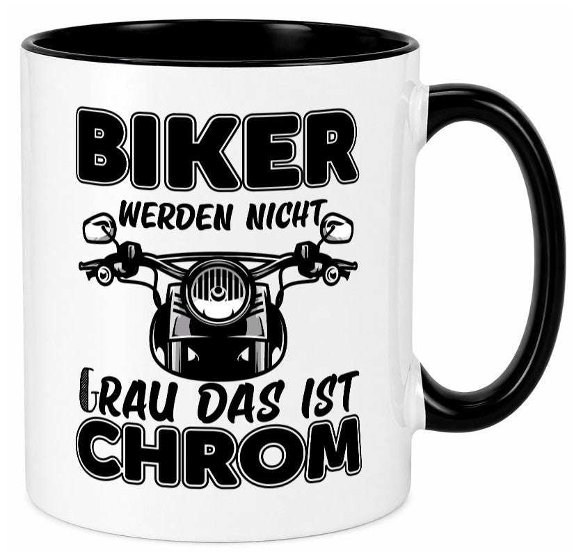 Biker werden nicht grau | Motorrradfahrer Tasse Humor Geschenkidee