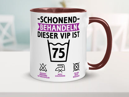 75 Geburtstag | schonend behandeln Jahre v2 lustiger Spruch Geschenk
