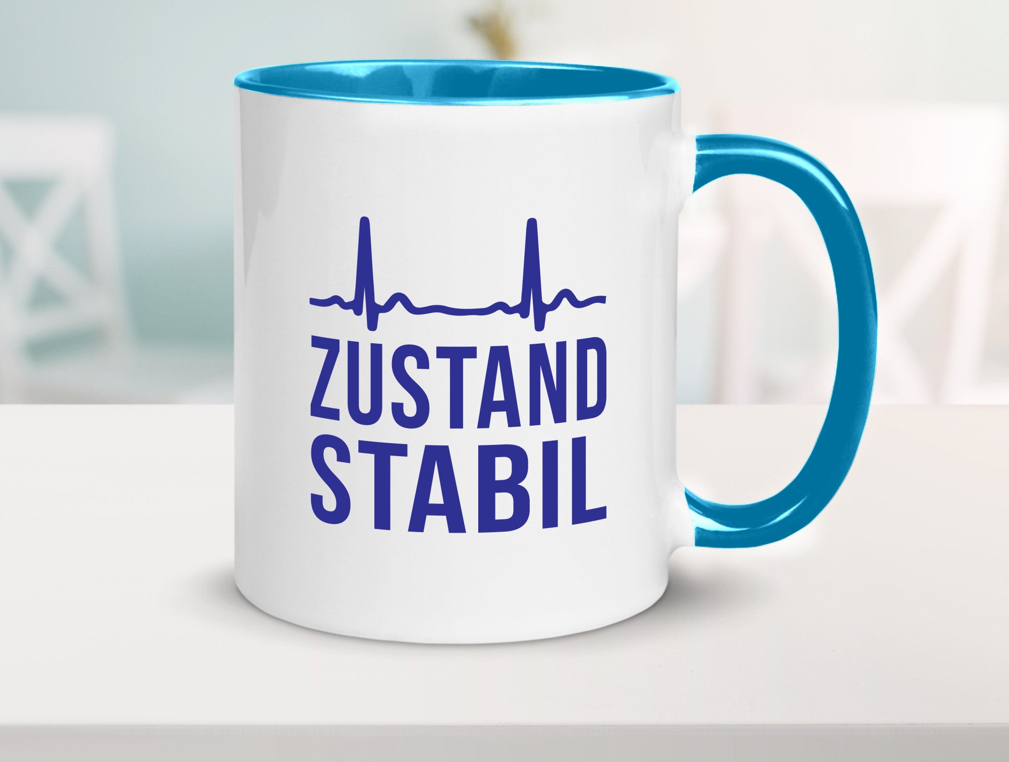 Zustand stabil | Herzschlag v2 Geschenk Humor Geschenkidee lustiger Spruch Tasse