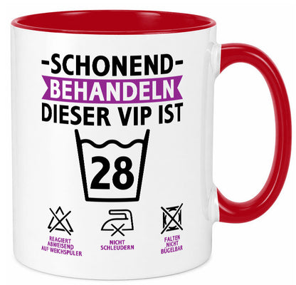 28 Geburtstag | schonend behandeln Jahre Humor Geschenkidee Tasse