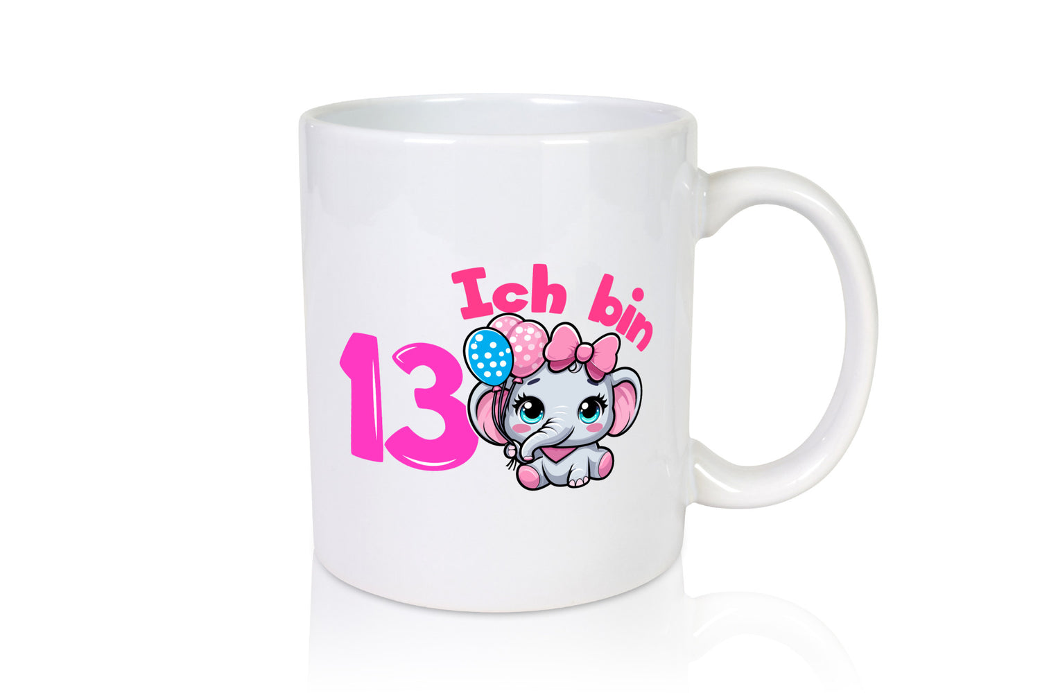 13. Geburtstag | 13 Jahre Elefant Mädchen lustig Geschenkidee Geschenk Tasse