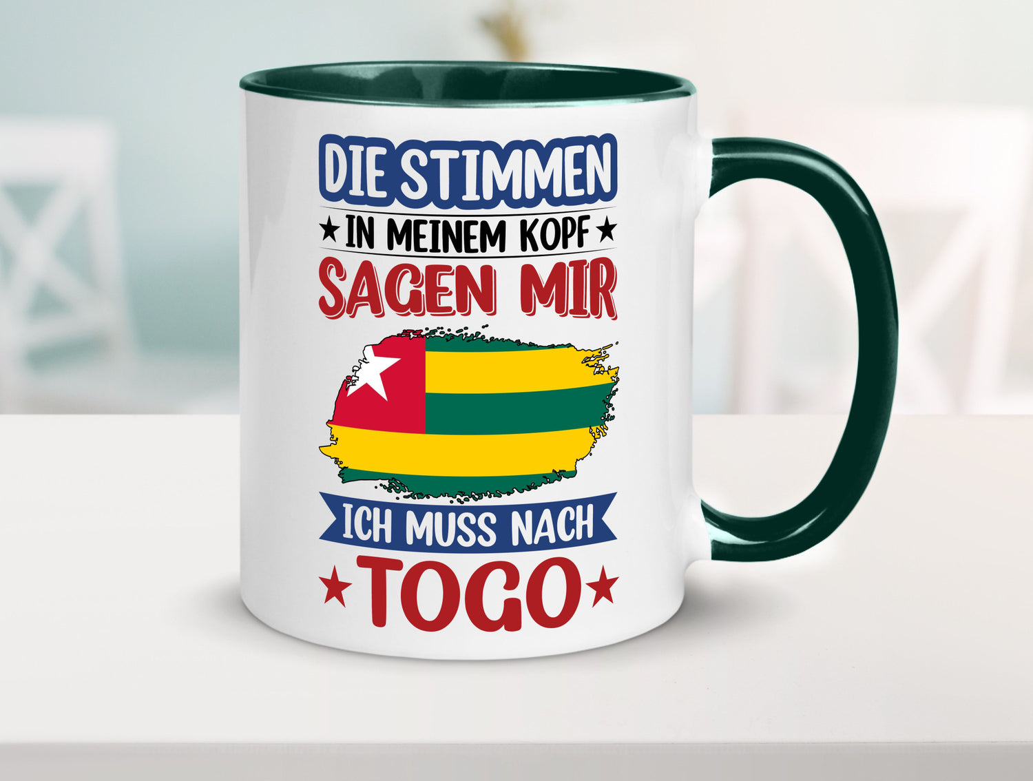 Togo | Urlaub Stimmen in meinem Kopf Traumland Humor Geschenkidee Tasse