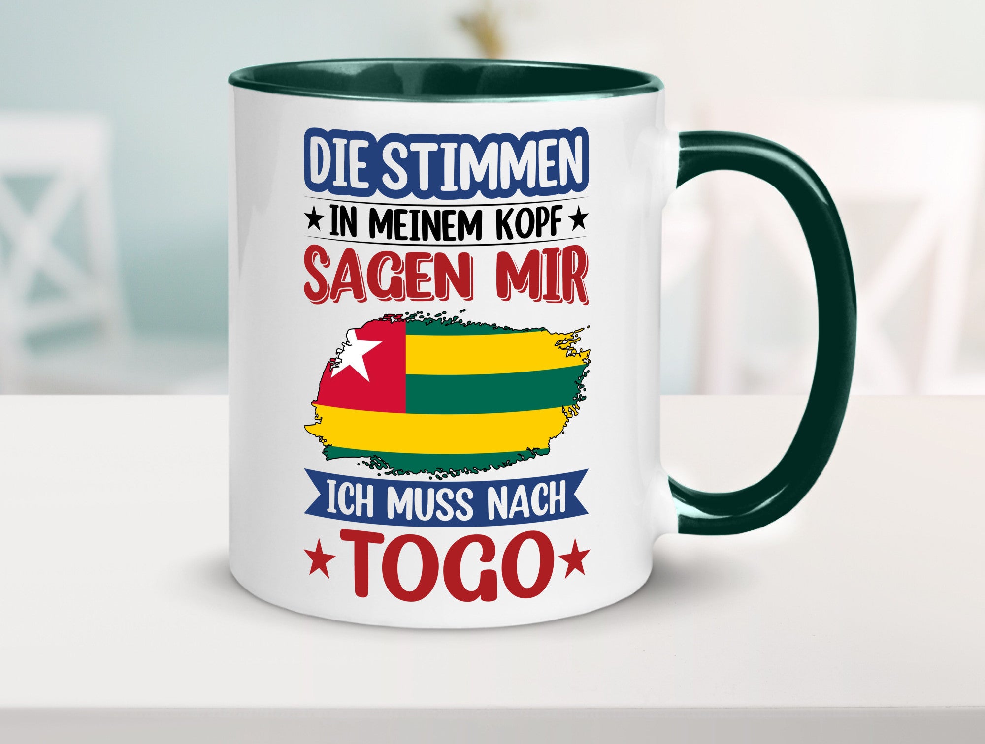Togo | Urlaub Stimmen in meinem Kopf Traumland Humor Geschenkidee Tasse