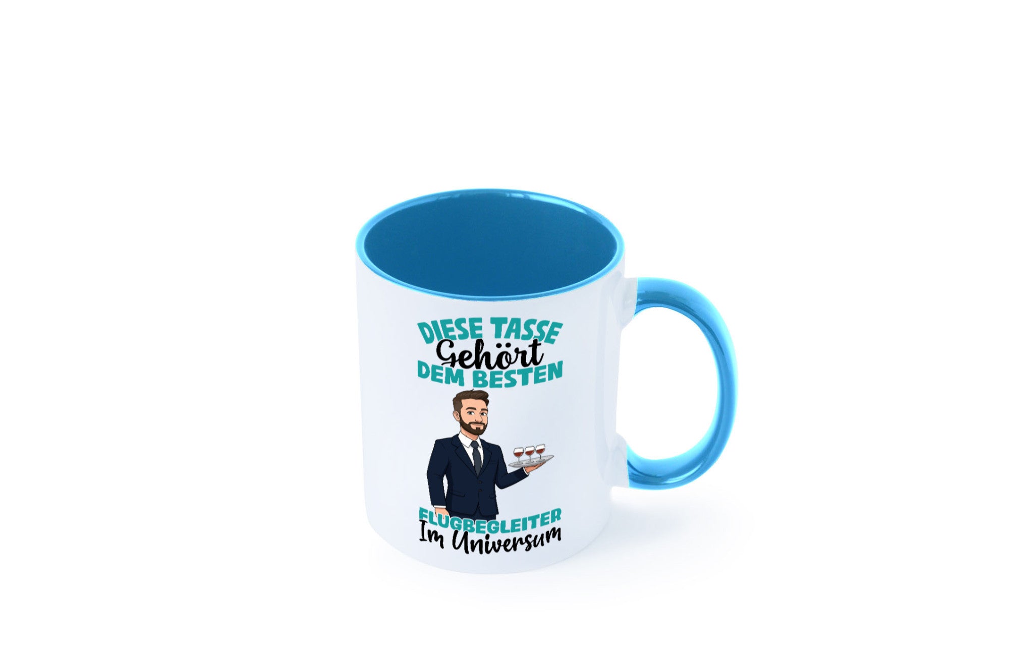 Im Universum: Flugbegleiter | Steward Flughafen Humor Geschenkidee Tasse