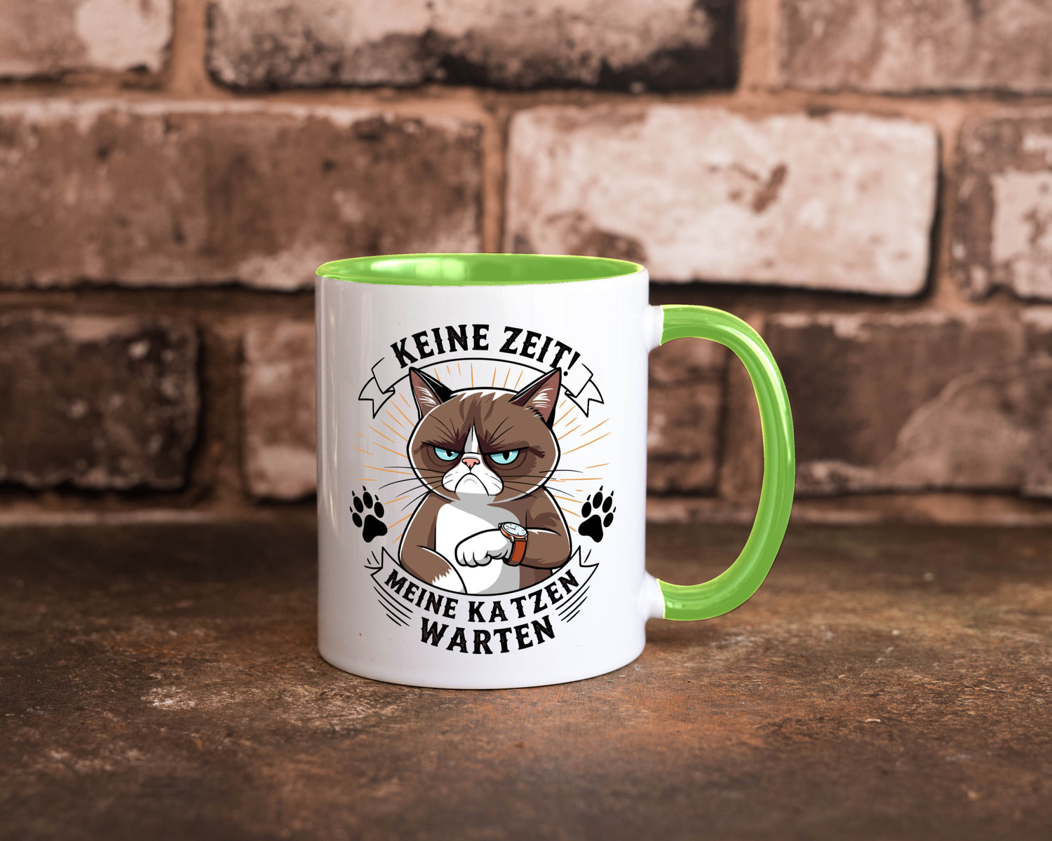 Keine Zeit meine Katzen Warten | Schwarze Katze Geschenkidee Tierliebhaber