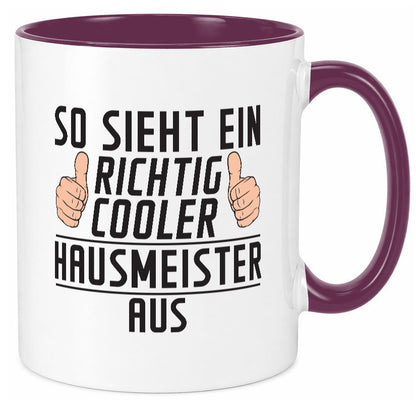 Richtig Cooler Hausmeister | Hauswart Geschenkidee Humor Tasse