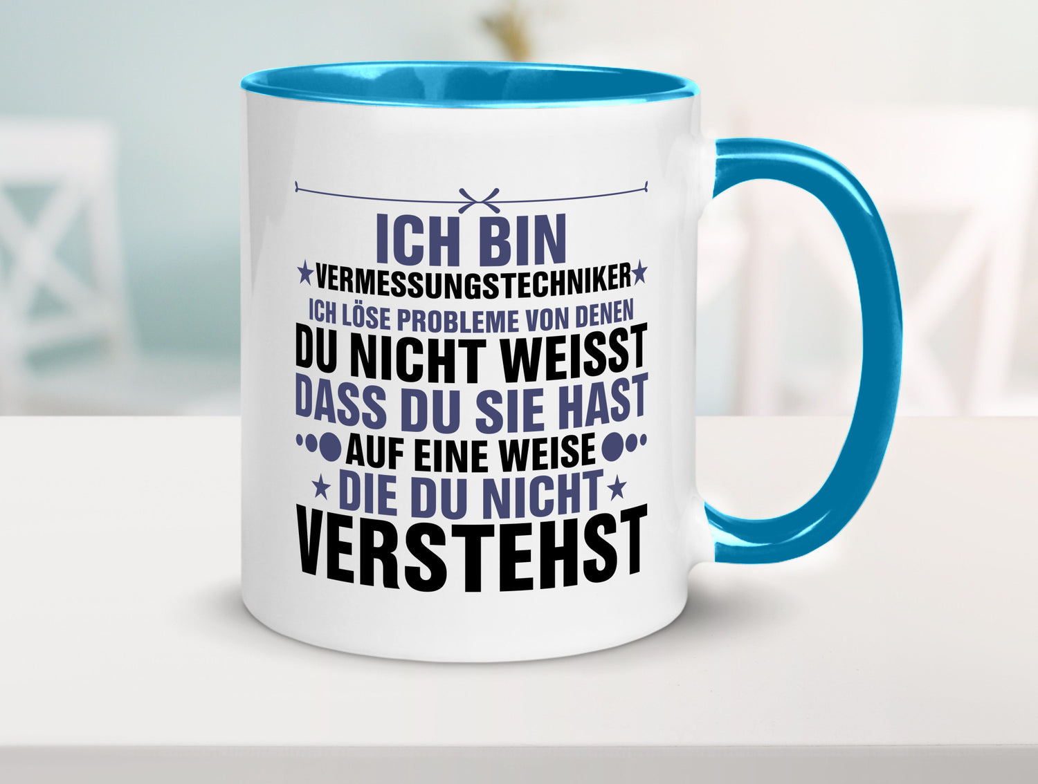 Löse Probleme: Vermessungstechniker | Techniker Humor Geschenkidee Tasse