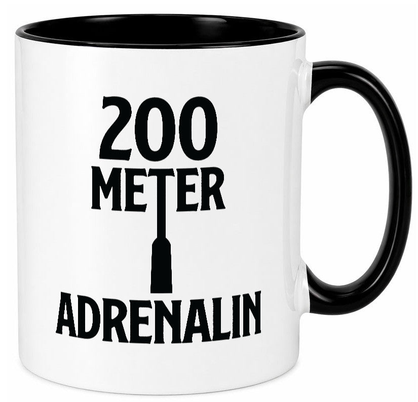 200 Meter Adrenalin v2 lustig Humor Geschenkidee Geschenk Tasse