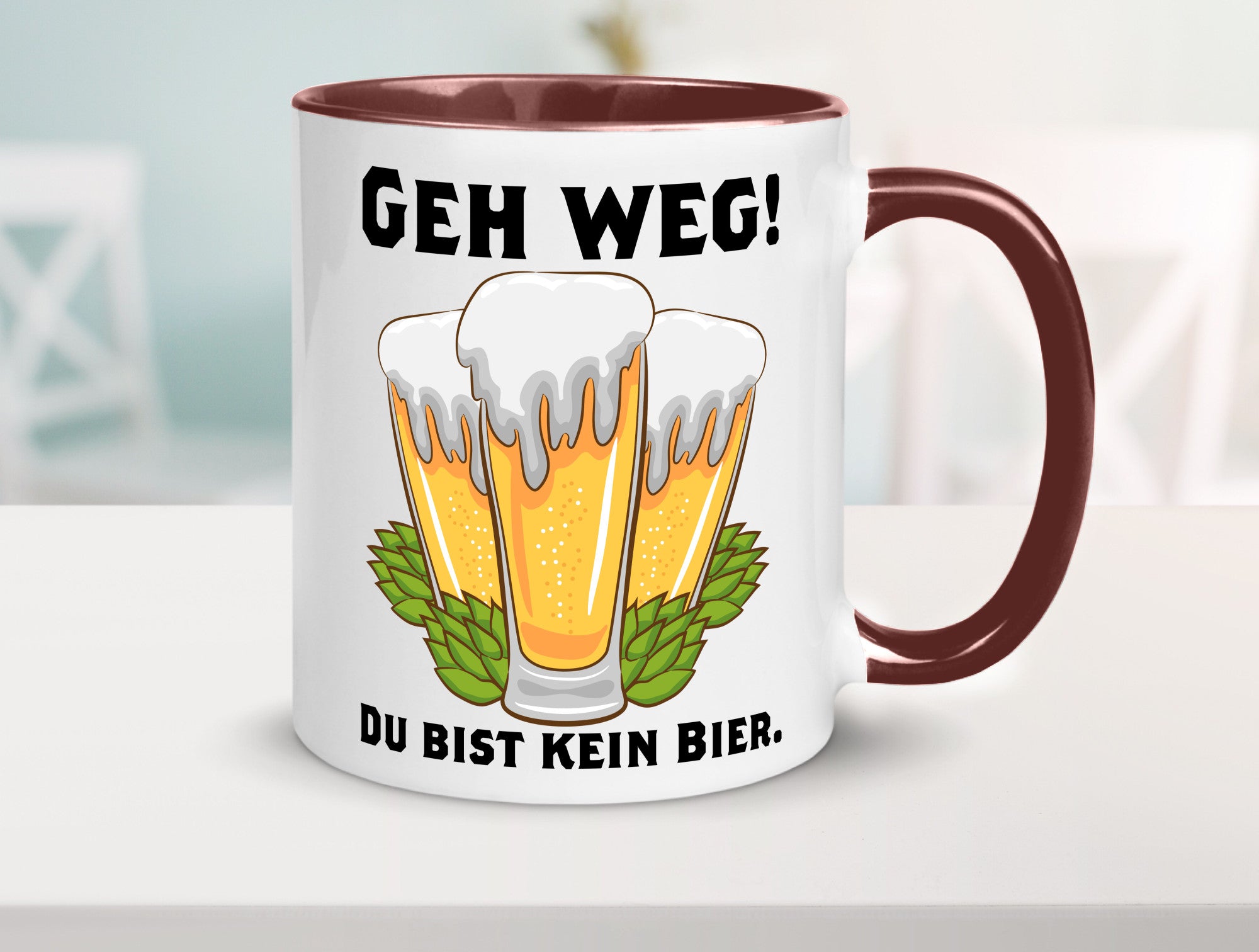 Geh weg du bist kein Bier | bierliebhaber v2 Humor Geschenkidee Tasse
