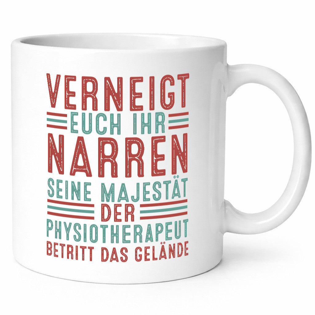 Verneigt euch: Physiotherapeut lustig Humor Geschenkidee Geschenk Tasse