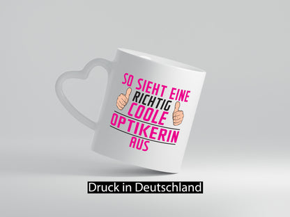 Richtig Coole Optikerin | Augenoptik Humor Geschenkidee Tasse