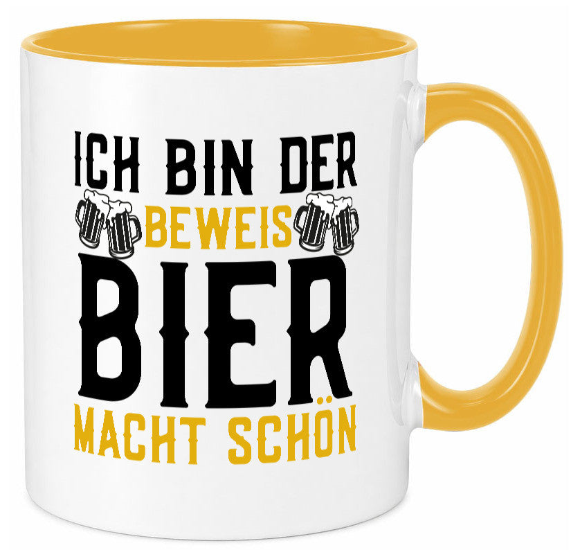 Beweis Bier macht schön | Biertrinker Party Pils Geschenk Humor Geschenkidee Tasse