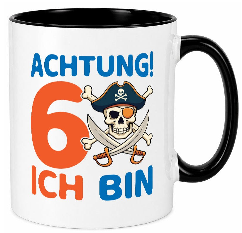 6. Geburtstag | 6 Jahre Pirat Geschenkidee Humor Tasse