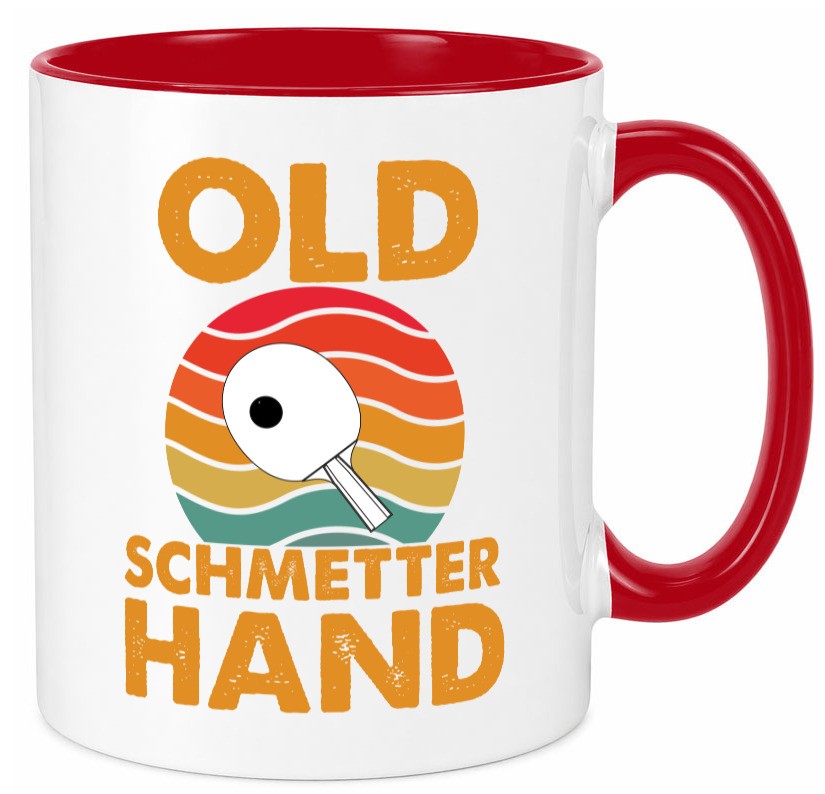 Old Schmetterhand | Vereinssport Tischtennis Spruch lustiger Geschenk Humor Tasse