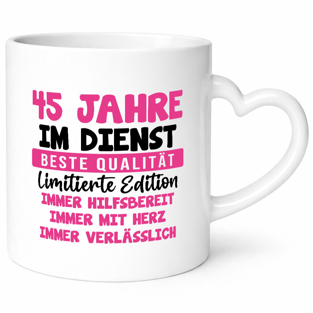 45 Jahre im Dienst | Jubiläum Arbeit v10 Geschenkidee Kollegen Büro Humor Tasse