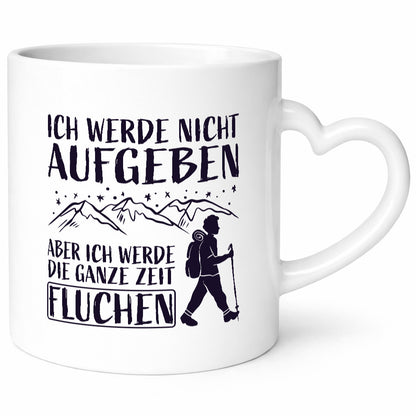 Nicht aufgeben, aber fluchen | Berge| Wanderer Sterne lustiger Spruch Geschenk