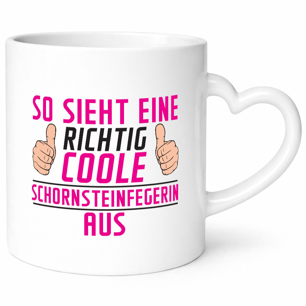 Richtig Coole Schornsteinfegerin | Kaminkehrer Handwerk Humor Geschenkidee Tasse