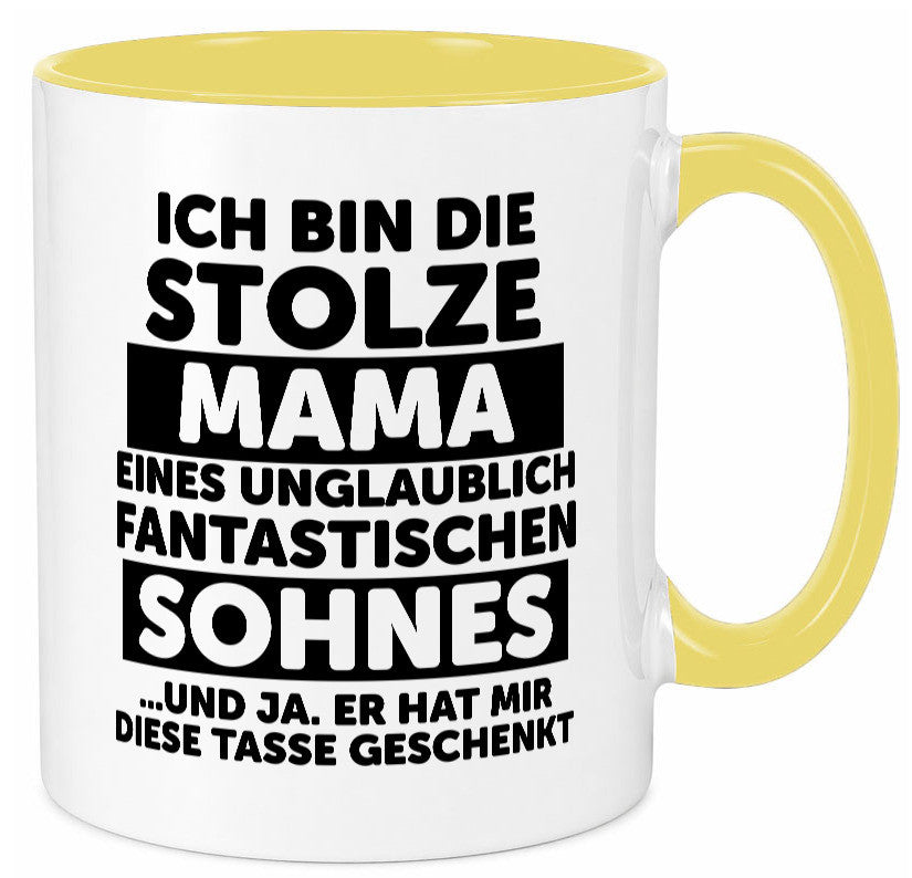 Stolze Mama | Fantastischer Sohn Beste Humor Familie Geschenkidee Tasse